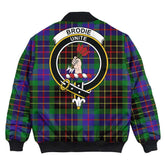 Clan Brodie Hunting Modern Tartan Crest Bomber Jacket RO30 Brodie Hunting Modern Tartan Tartan Bomber Jacket